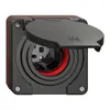 Presa NUP NEVO, 1×T25, IP55 secondo SN 441011, c.guarnizione rossa, nero 