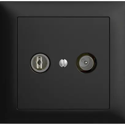 Prise TV-R ENC EDIZIOdue 19dB noir à large bande 5…2000MHz, FKE 