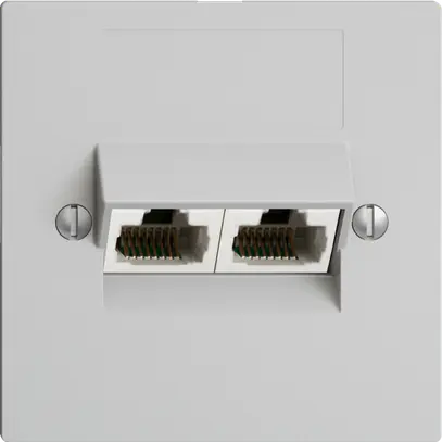 Insert pour prise de raccordement ENC 2×RJ45/u 4P sép.grc EDIZIOdue ITplus 