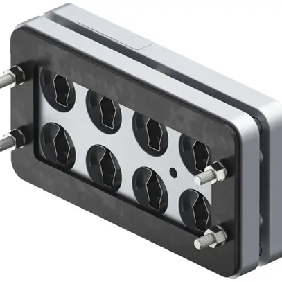 Piastra passacavi AGRO MCE EMV S111 8 fori 4…10mm alluminio nero 