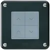 Pulsante per tapparelle KNX INC Hager BA robusto C quadruplo 86×86mm nero 