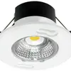 Downlight LED DOTLUX MULTISCREWplus 6W 600lm 3000K IP65 36° VAR Ø80mm blanc 