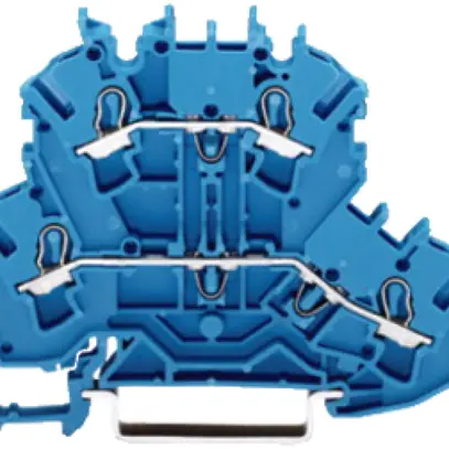 Borne 2 étages WAGO TopJob-S 2.5mm² N/N bleu série 2002 