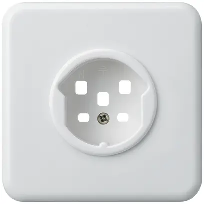 UP-Frontset HA basico für Steckdose Typ 25 mit Steckklemmen weiss 