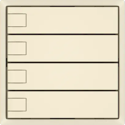 Pulsante universale EDIZIO.liv UNI SNAPFIX® 5…48V s.LED 4× com.1T cr 