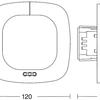 Rilevatore di presenza INS Steinel Quattro PIR KNX 360° h=2.8m 16m²+49m² 