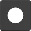 Placca di copertura I 43mm nero 1×43mm nero 
