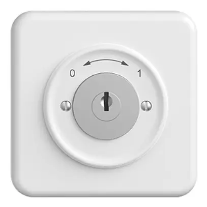 Contatto rotativo INC 0<-->1 STANDARDdue bianco con serratura di sic. 