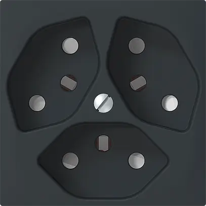 Prise ENC SIDUS 3×T13 anthracite avec shutter 