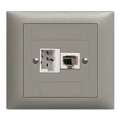 EB-Dose xDSL RJ45/TT83 dunkelgrau ITplus EDIZIOdue mit Filter 