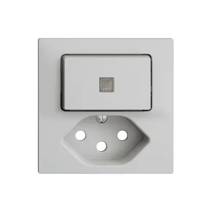 Kit frontal EDIZIOdue gris clair, 60×60mm T13, lentille,+sécu. enf. 