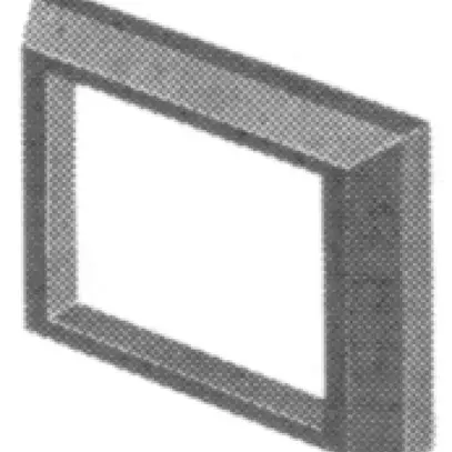 Cadre frontal EAO02 24×36mm dépassant noir 