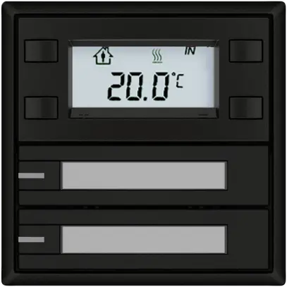 Poussoir RTH EDIZIO.liv SNAPFIX® a.RGB-LED étiqu.2×touches comm.1T no 