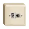 Prise AP xDSL RJ45/TT83 crema ITplus EDIZIOdue, avec filtre 