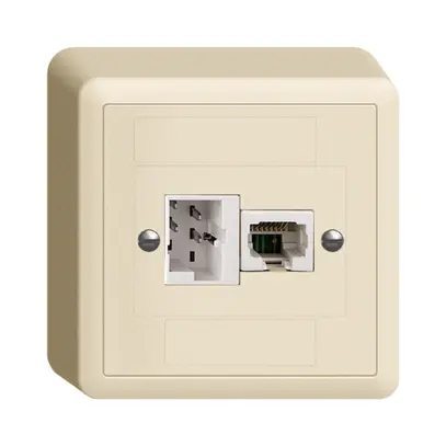 Presa AP xDSL RJ45/TT83 crema, ITplus EDIZIOdue con filtro 