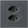 Prise ENC kallysto.pro 2×T13/1 anthracite avec sécurité enfants 
