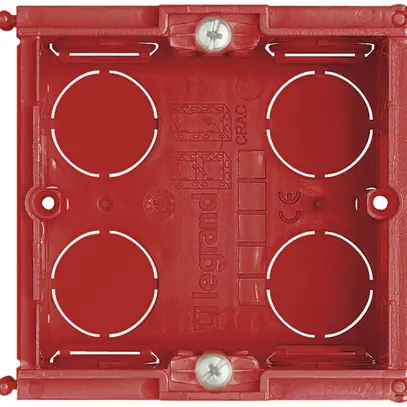 Scatola INC BATIBOX 2 mod. per muratura T=40mm rosso 
