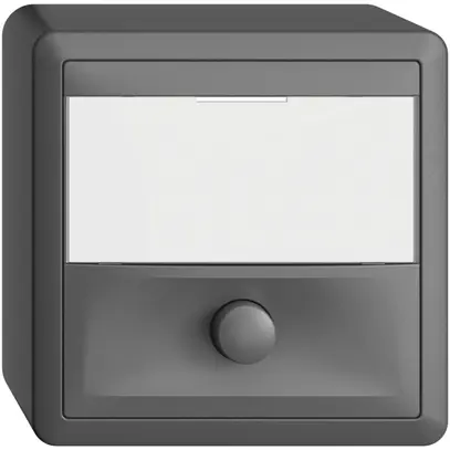 Poussoir AP avec porte-étiquette EDIZIOdue gris foncé 