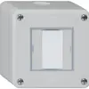 Poussoir AP robusto Q KNX 2× LED RGB s/e-link gris clair 