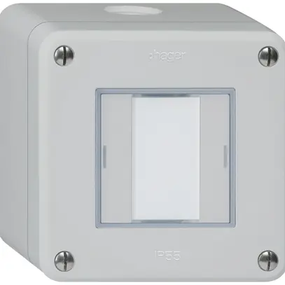 Tasto AP robusto Q KNX 2× grigio chiaro LED RGB s/e-link 