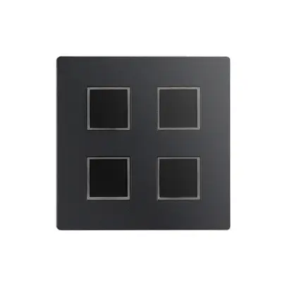 Kit di copertura EDIZIOdue elegance per tasto quadriplo grigio grafite 