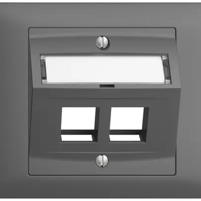 Kit de montage INC Edue BKE, avec capot de sortie oblique 2×Keystone gris foncé 