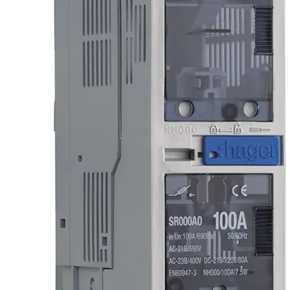 Coupe-circuit HPC weber.silas DIN000 690VAC 100A pr.ENC 32/70mm sortie en haut 