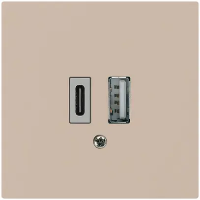 Prise de charge USB kallysto 18W PD 1×type A 1×type C beige 