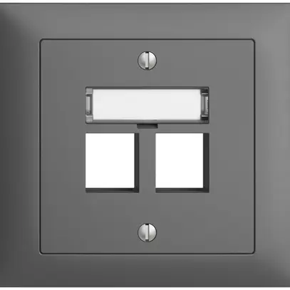 Kit de montage INC EDIZIOdue FKE, sortie droite, pour 2×Keystone, gris foncé 