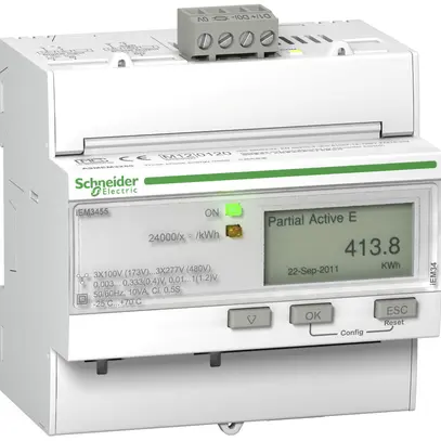 Compteur d'énergie AMD Schneider Electric iEM3555 MID 3P+N RogowskiModbus i./ex. 