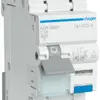 FI/LS-Schalter Hager RCBO 2P 240V Charakteristik C 16A 0.03A Typ A 6kA 2TE 
