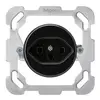 Insert pour prise ENC basico type 23 BM avec plaque de fixation noir 