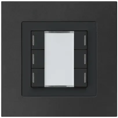 Poussoir ENC kallysto.pro KNX 6×LED RGB s/e-link noir 
