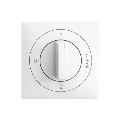 Kit frontale EDIZIOdue 0-1-1+2-2 60×60mm bianco per interruttore rotativo 