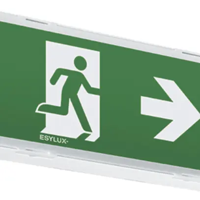 Luminaire de secours ESYLUX SLX 24 LEDi Flat 8h, blanc 