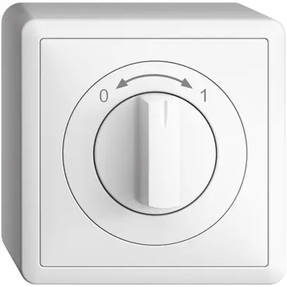 Contact pivotant AP 0<-->1 EDIZIOdue blanc, avec manette 