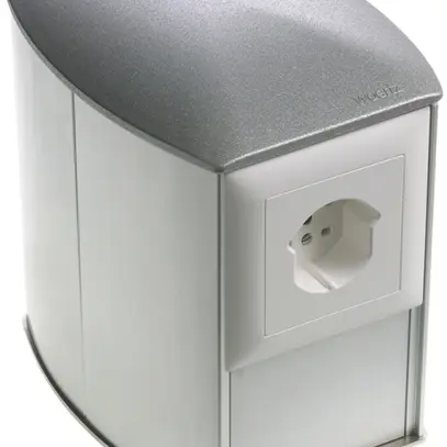 Potelet de raccordement Ellipse h=150 anod. avec 1 boîte NIS IP20 