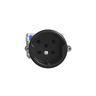 Steckdose FH T15 schwarz, mit Steckklemmen 