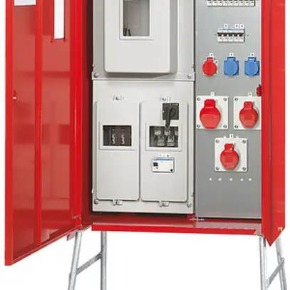 Distributore corrente Demelectric 44kVA IP65 arancione 