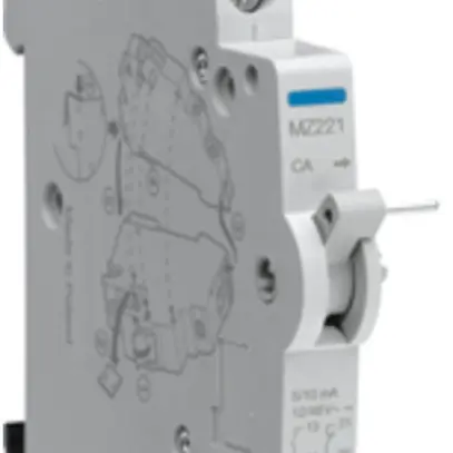 Blocco di contatti ausil. Hager 1Ch+1R, 5/10mA 12/48V AC/DC 