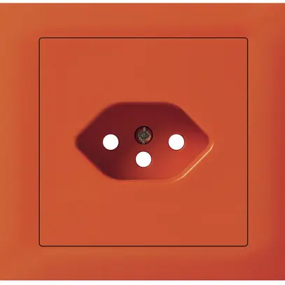 Kit frontale INS kallysto per presa INS G3 1×tipo 13 telaio avvitabile arancione 