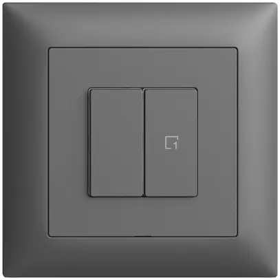 Interruttore INC 1K/2T scena Edue Wiser grigio scuro 