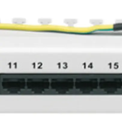 Panneau vocal 19" Hager HMS 25 ports équipé nickelé 