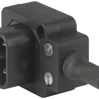 Fiche d'appareils universelle L+N+PE 10 A 250V noir 