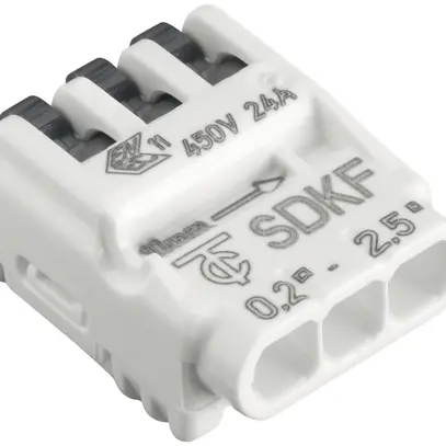Morsetto di connessione Electro Terminal SDKF 3P 0.2…2.5mm² leve azionamento bi 