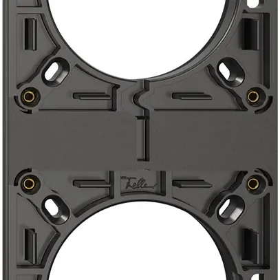 Cadre de montage NUP NEVO, 2×1, avec joint en caoutchouc mousse, 187×87mm, noir 