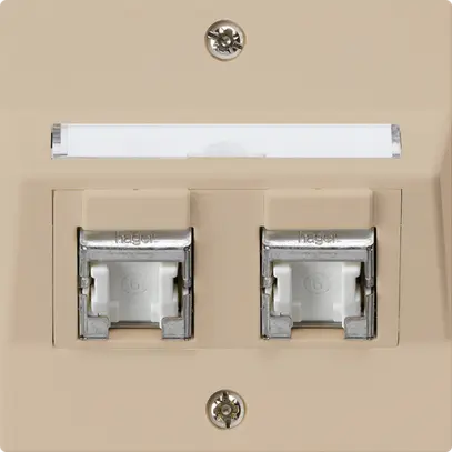 Kit di montaggio INC kallysto A cat.6 2RJ45/s beige 