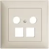 Kit di copertura INC EDIZIOdue FMI, p.presa multimedia, p.2×RJ45 Keystone crema 