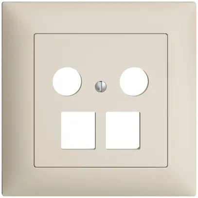 Kit di copertura INC EDIZIOdue FMI, p.presa multimedia, p.2×RJ45 Keystone crema 