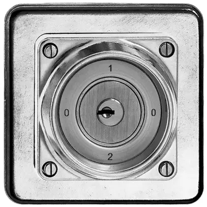 Interrupteur rotatif ENC hum.2/3P Al nature avec serrure de sûreté 